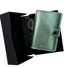 Mini Wallet in Green Metallic