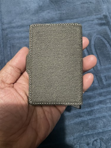 Mini wallet green canvas - in,