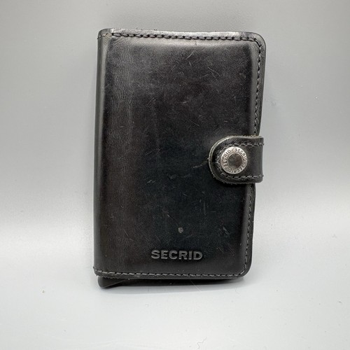 Secrid black silver leather - black,